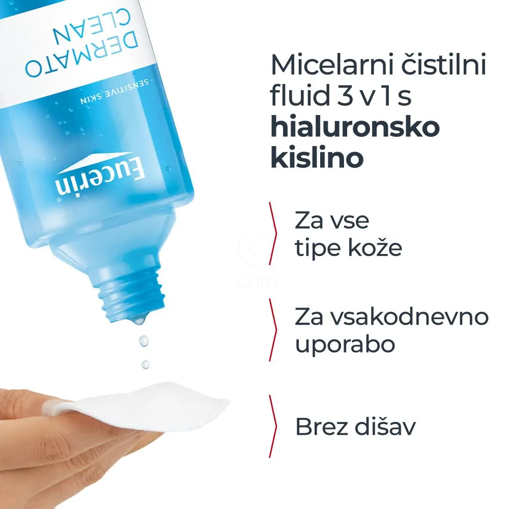 Eucerin DermatoClean [Hyaluron], micelarni čistilni fluid 3v1 (400 ml)